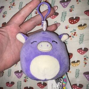 Squishmallows Purple and Cream Stuffed Animal Clip